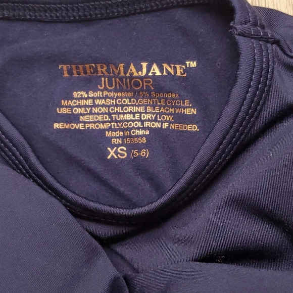 NWOT Thermajane junior navy soft thermal top - Picture 3 of 3